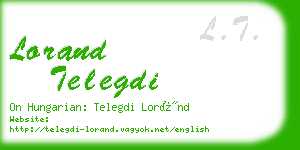 lorand telegdi business card